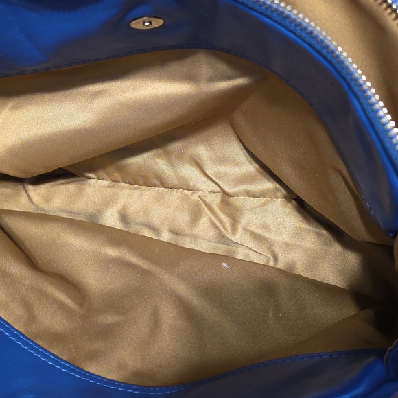 Coach Penelope leather satchel in a cobalt blue color with snakeskin accents. - Picture 14 of 16